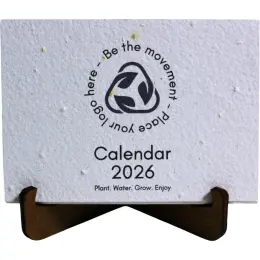 Plantable Paper Calendar With Timber Stand - 2026 image